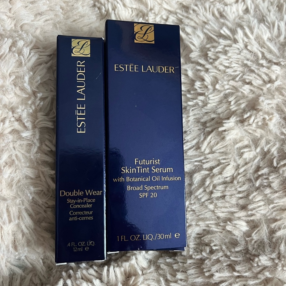 Estee Lauder Futurist Skin Tint Serum and Double Wear Concealer in Cream - Picture 2 of 3